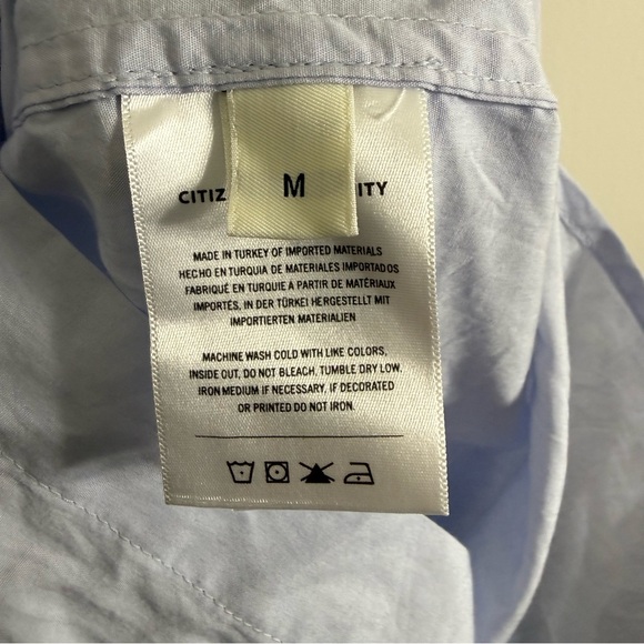 Citizens of Humanity Kayla Cotton Oxford Shirt Button Front - Picture 7 of 8